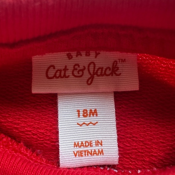 Cat & Jack Red Santa Sweatshirt - Picture 4 of 4